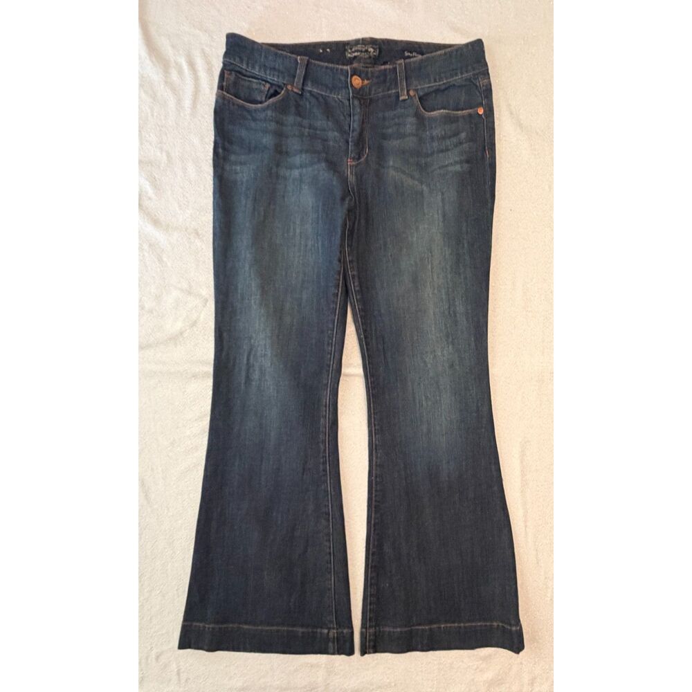 Seven7 Sexy Flare dark wash jeans. Size 32
